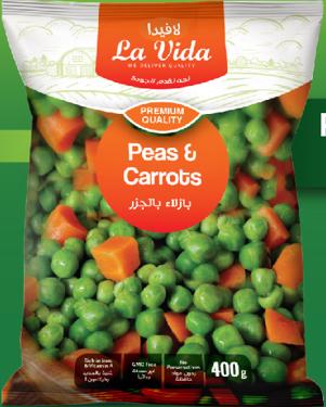 Public product photo -  Peas and Carrots are very rich in fibres and vitamins A &C. They are good for digestion and eye health, and help to keep healthy skin.